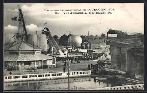 AK Tourcoing, Exposition Internationale 1906, Vue d`ensemble, Côté gauche