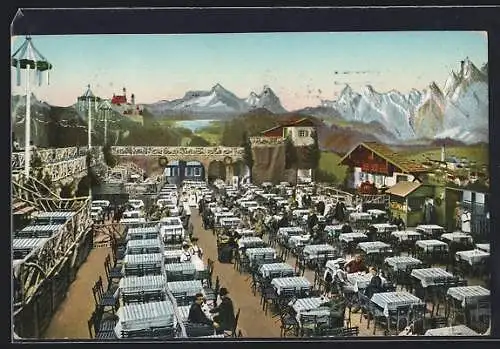 AK Leipzig, Internationale Ausstellung für Buchgewerbe und Graphik 1914, Original-Alpen-Restaurant Oberbayern