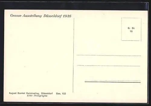 AK Düsseldorf, grosse Ausstellung 1926, Rheinhalle mit heruntergelassener Kuppel