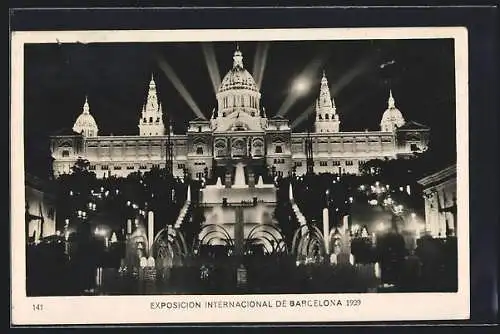 AK Barcelona, Exposicion Internationale 1929, Palais National, Ausstellung