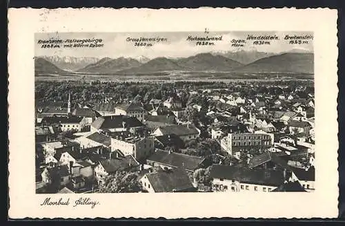 AK Aibling, Teilansicht mit Wendelstein, Breitenstein und Gross Venediger