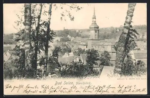 AK Bad Sulza, Durchblick mit Kirche