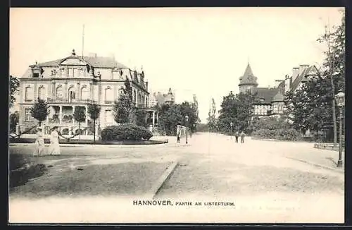 AK Hannover, Strassenpartie mit Listerturm