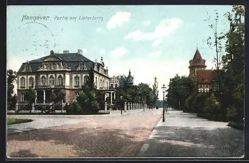 AK Hannover, Strassenpartie mit Listerturm