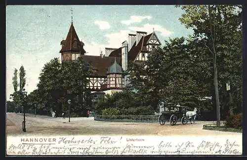 AK Hannover, Listerturm mit Kutsche
