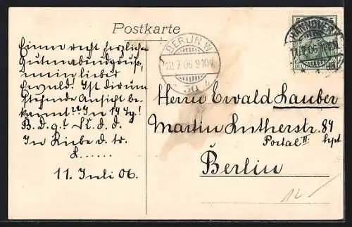 AK Hannover, Ernst-August-Platz von der Post aus