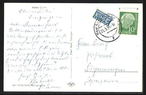 AK Aalen, Fliegeraufnahme der Stadt