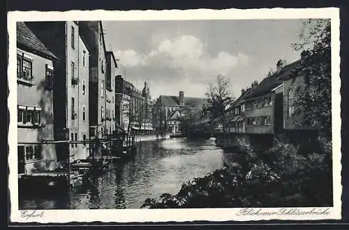 AK Erfurt, Blick zur Schlösserbrücke