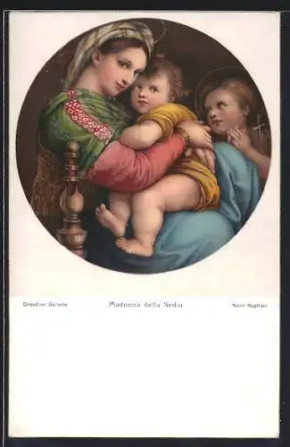 Künstler-AK Stengel & Co. Nr.29827: La Madonna della Seggiola von Rafaello Sanzio