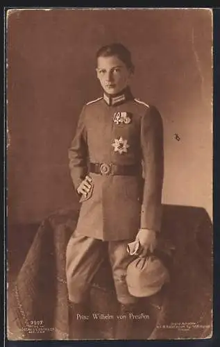 AK Prinz Wilhelm von Preussen in Uniform