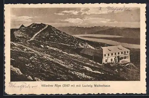 AK Ludwig Walter-Haus, Berghütte mit Villacher Alpe