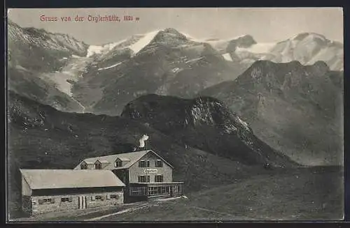 AK Orglerhütte, Ansicht gegen die Berge