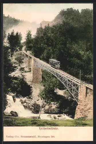 AK Meiringen, Viadukt mit Reichenbachbahn