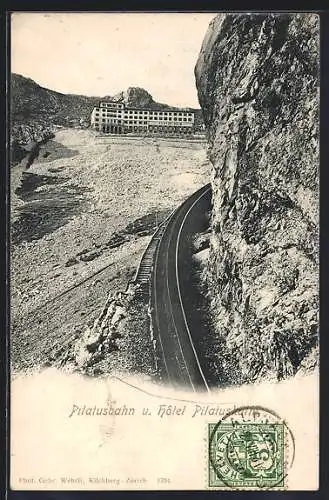 AK Pilatus-Bergbahn und Hotel Pilatuskulm