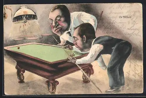 AK Le Billard, König Georg V. von England beim Billard