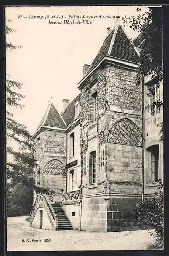 AK Cluny, Palais Jaques d`Amboise devenu Hotel-de-Ville