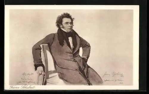 Künstler-AK Franz Schubert, Portarit des Künstlers