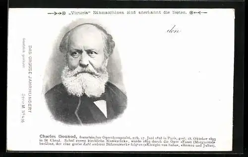 AK Charles Gounod, französischer Opernkomponist