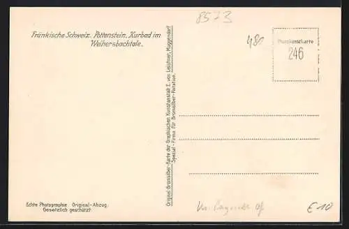 AK Pottenstein /Fränk. Schweiz, Kurbad im Weihersbachtal