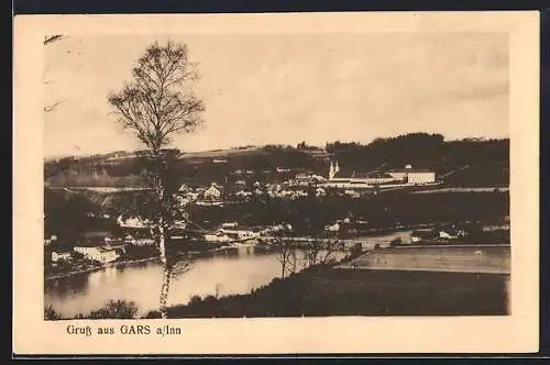 AK Gars /Inn, Gesamtansicht aus der Vogelschau