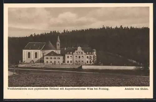 AK Wies /Freising, Wallfahrtskirche mit Augustinerkloster