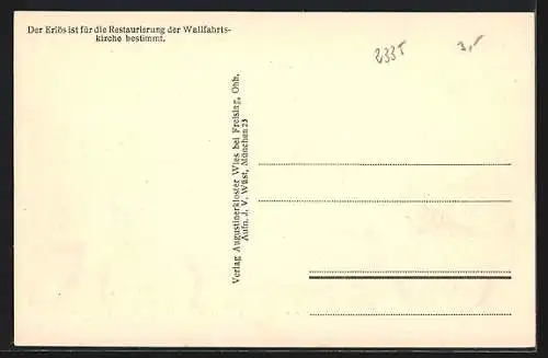 AK Wies /Freising, Wallfahrtskirche mit Augustinerkloster