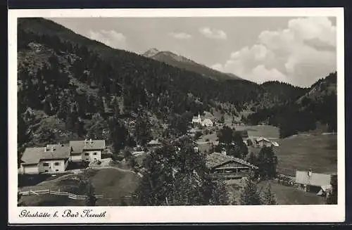 AK Glashütte /Bad Kreuth, Ortsansicht mit Bergblick