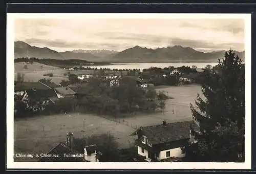 AK Chieming, Teilansicht mit Chiemsee