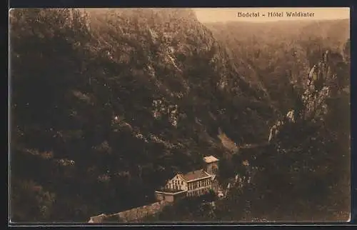 AK Bodetal /Harz, Hotel Waldkater aus der Vogelschau
