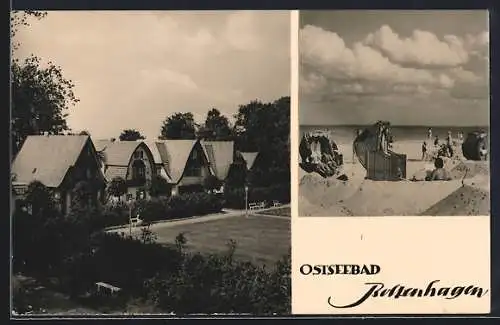 AK Boltenhagen /Ostsee, Häuserreihe, Strandpartie
