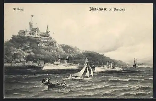 AK Blankenese bei Hamburg, Süllberg mit Hotel