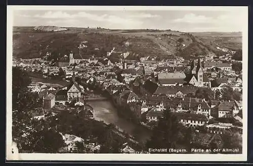 AK Eichstätt /Bay., Partie an der Altmühl aus der Vogelschau