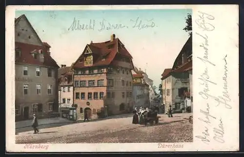 AK Nürnberg, Dürerhaus mit Strasse