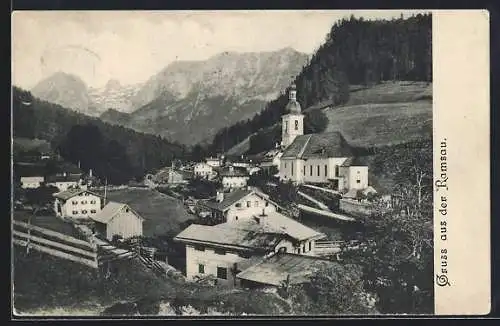 AK Ramsau / Berchtesgaden, Ortsansicht aus der Vogelschau