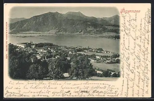 AK Tegernsee, Ortsansicht aus der Vogelschau