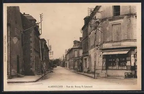 AK Almenéches, Rue du Bourg St Léonard