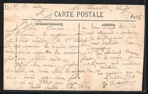 AK Bellême, Rue Boucicaut mit Geschäften