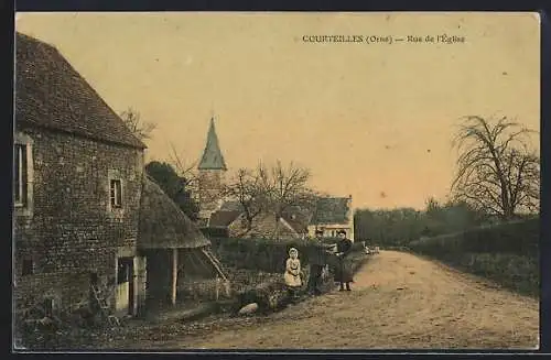 AK Courteilles /Orne, Rue de l`Eglise