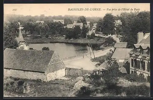 AK Bagnoles-de-l`Orne, Vue prise de l`Hotel de Paris