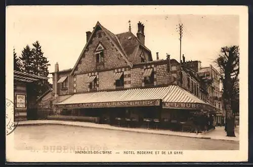 AK Bagnoles-de-l`Orne, Hotel Moderne et de la Gare