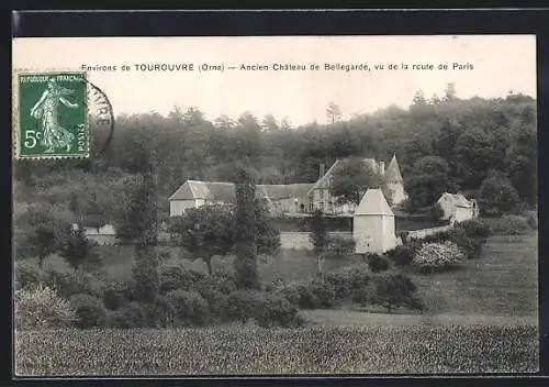 AK Bellegarde, Ancien Chateau de Bellegarde, vu de la route de Paris