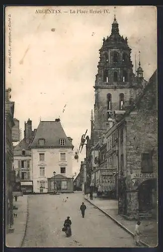 AK Argentan, La Place Henri IV