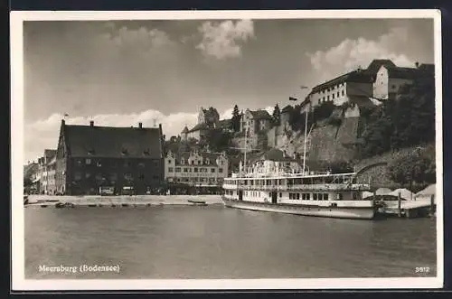 AK Meersburg /Bodensee, Dampfer MS Allgäu am Ufer