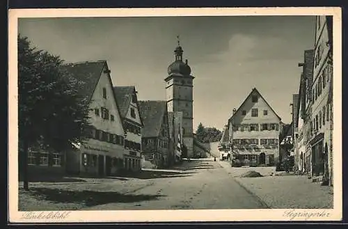 AK Dinkelsbühl, Segringertor von der Strasse aus