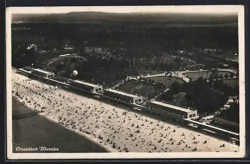 AK Berlin-Wannsee, Strandbad Wannsee aus der Vogelschau