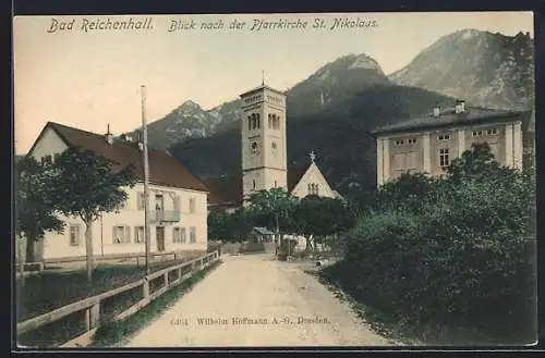 AK Bad Reichenhall, Blick nach der Pfarrkirche St. Nikolaus