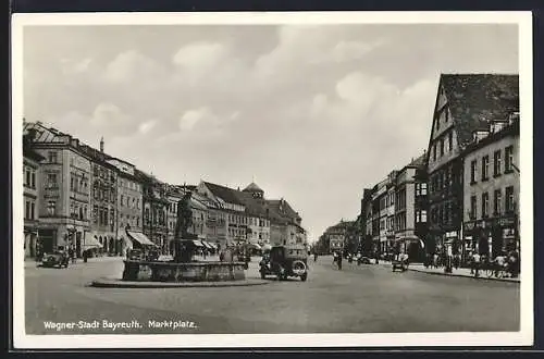 AK Bayreuth, Blick über den Marktplatz