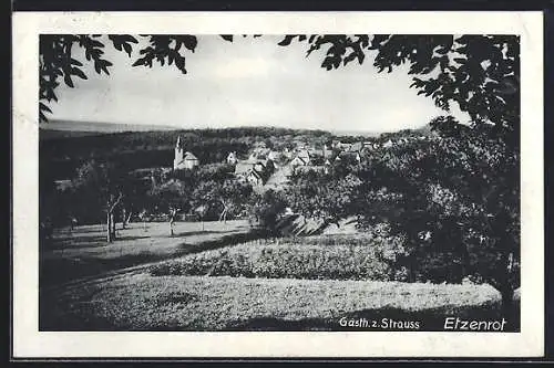 AK Etzenrot /Albtal, Ortsansicht aus der Ferne