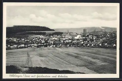 AK Völklingen /Saar, Ortsansicht mit Geislautern und Wehrden