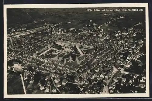 AK Freudenstadt, Ortsansicht vom Flugzeug aus